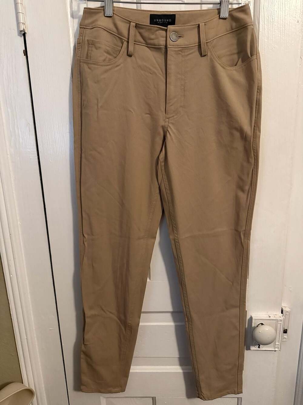 Unbound Merino Women's 5-Pocket Merino Wool Travel Pants 26x28 Khaki